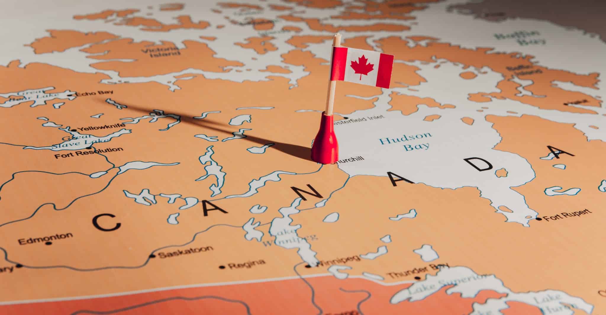 Flag,Of,Canada,On,Canada,Map